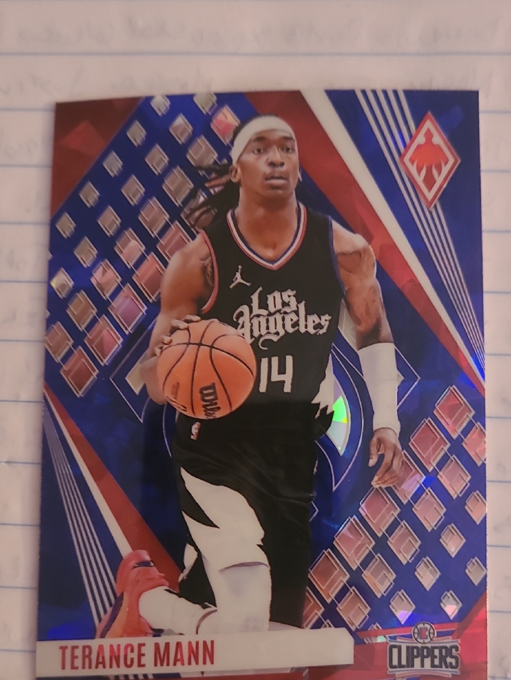 Terance Mann Los Angeles Clippers Basketball Card - Blue Ice Prizm